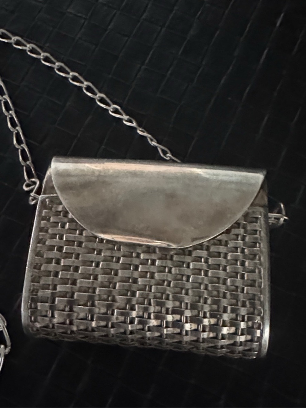 Rare Authentic 925 sterling silver vintage mini handbag purse - Picture 3 of 12